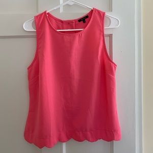 Pink scalloped tank top
